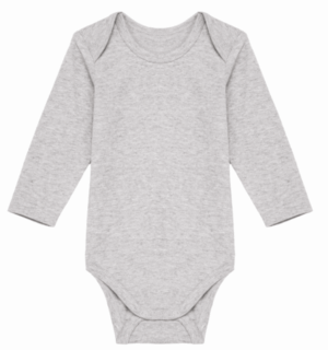 Babyromper Oxford Grey met logo