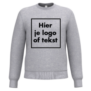 Grijze trui met bedrukking